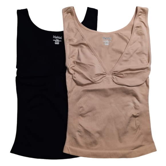 MeMoi SlimMe 2 Shaping Camis Nude/Black SZ XL - Picture 1 of 11